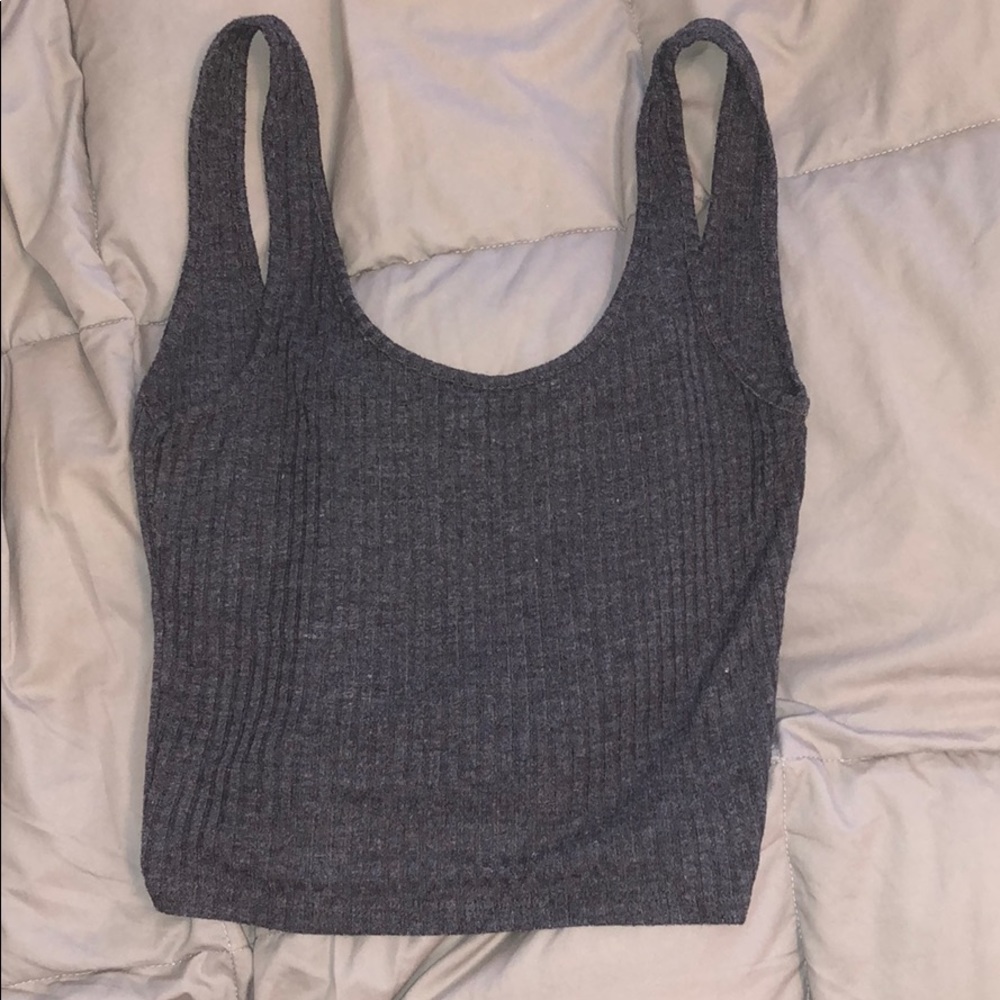 Nollie gray crop tank